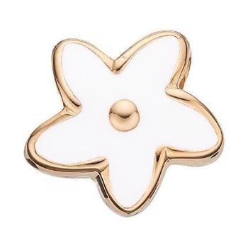 Christina Forgyldt sølv Flower Heaven Blomst med hvid emalje, model 623-G17 køb det billigst hos Guldsmykket.dk her